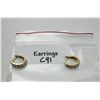 Image 4 : Sterling Silver Gold Wash CZ Earrings