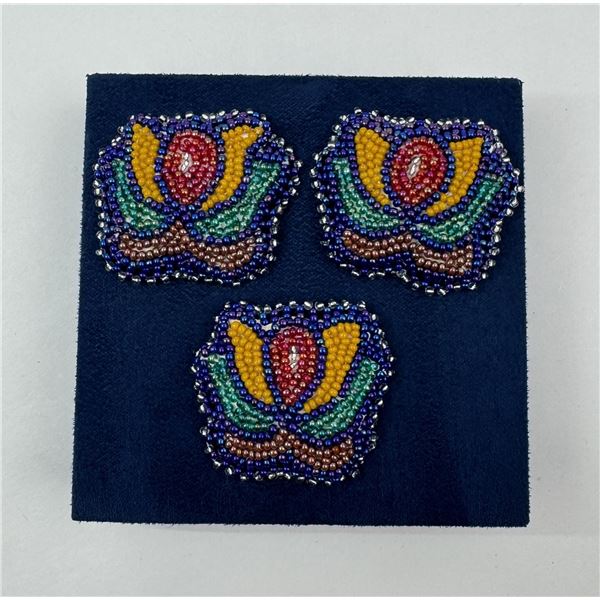 Native American Indian Beaded Button Covers