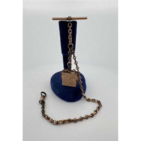Victorian Gold Filled Pocket Watch Chain Fob