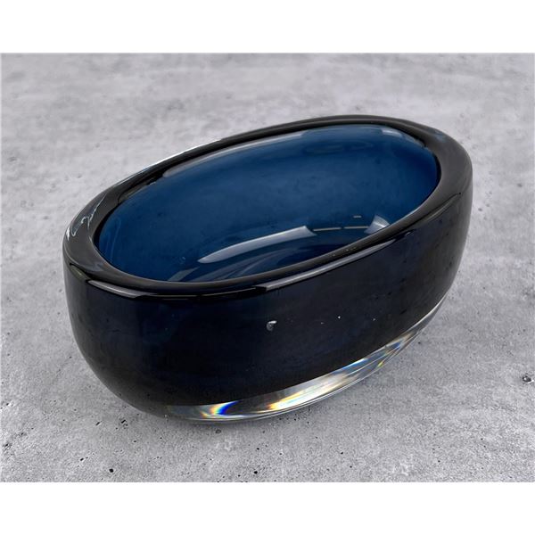 Orrefors Blue Art Glass Dish 3753/5