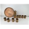 Image 2 : Mexican Hand Hammered Copper Mug Set