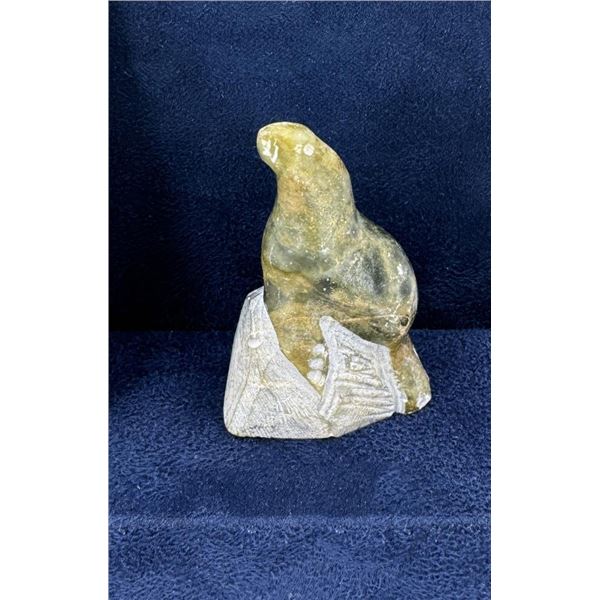 Alaskan Inuit Eskimo Carved Soapstone Seal