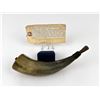 Image 1 : White Owl Scrimshaw Powder Horn Flask