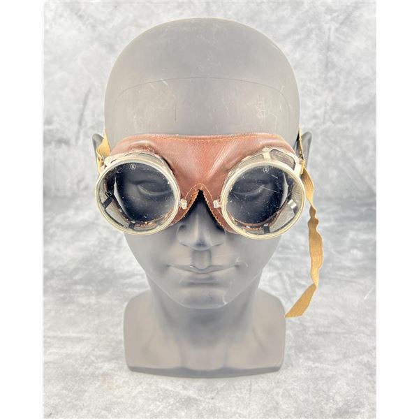 Antique Steampunk Leather NFA Safety Goggles