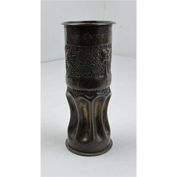 WW1 WWI AEF 14TH Engineers Trench Art Shell Vase