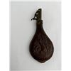 Antique Civil War Era Leather Shot Flask Bag