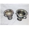 Image 2 : 2 Loving Cups - Silver Plate - 10" Tall, 9" Wide and 9.5" x 11"