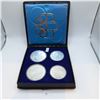 Image 1 : 1976 Montreal Olympic Proof Coin Set 4 Coins .925 Silver 4.32 Troy Ounces