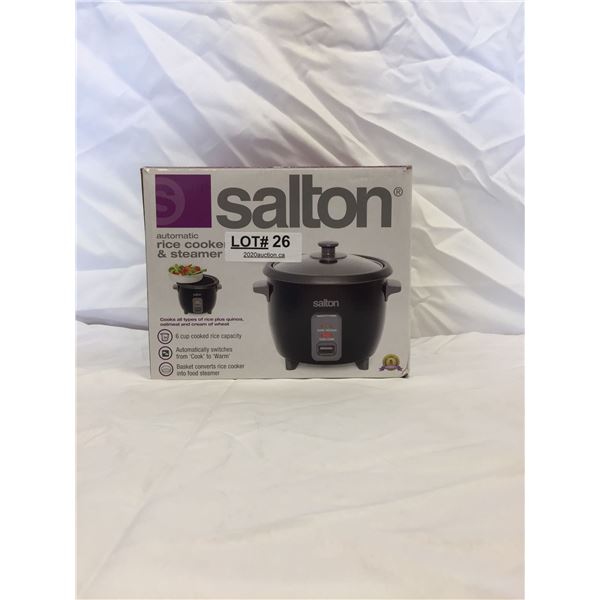 SALTON RICE COOKER AND STEAMER