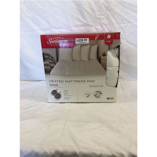 SUNBEAM HEATED MATTRESS PAD KING SIZE