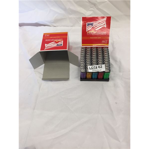 BOX OF 50 GAS LIGHTERS