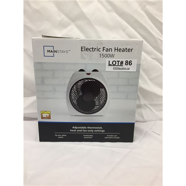 MAINSTAYS ELECTRIC FAN HEATER