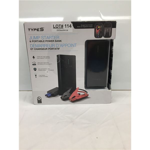 TYPE S JUMP STARTER AND PPORTABLE POWER BANK