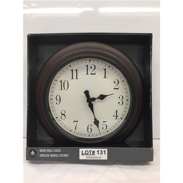 HOMETRENDS WOOD FINISH WALL CLOCK