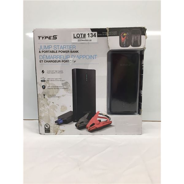 TYPE S JUMP STARTER AND PPORTABLE POWER BANK