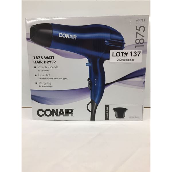 CONAIR 1875WATT HAIR DRYER