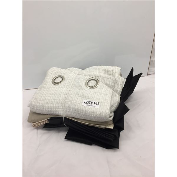 GROMMETT CURTAIN PANELS X8