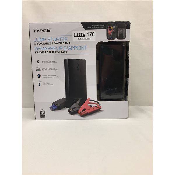 TYPE S JUMP STARTER AND POWER BANK
