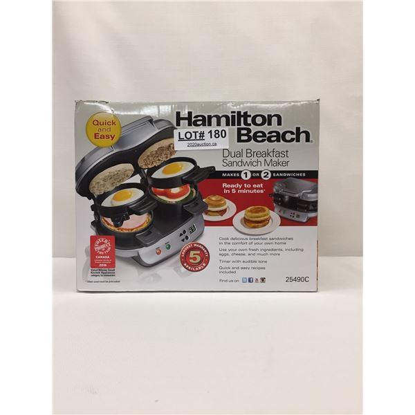 HAMILTON BEACCH DUAL BREAKFAST SANDWICH MAKER