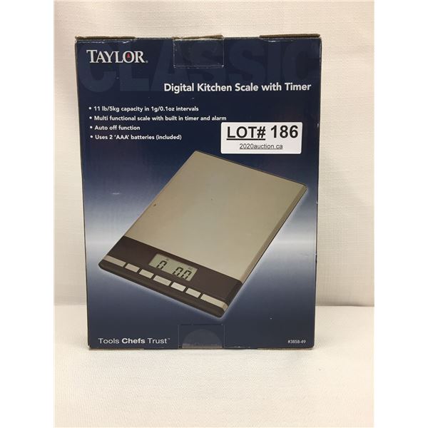 TAYLOR DIGITAL KITCHEN SCALE WITH TIMER