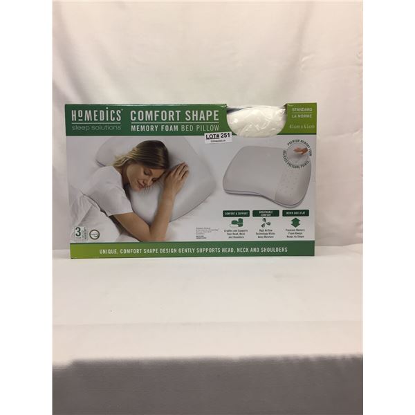 HOMEDICS COMFORT SHAPE MEMORY FOAM BED PILLOW