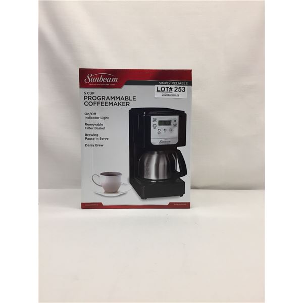 SUNBEAM 5 CUP PROGRAMMABLE COFFEE MAKER