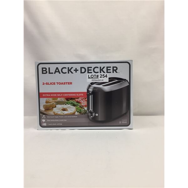 BLACK AND DECKER 2 SLICE TOASTER