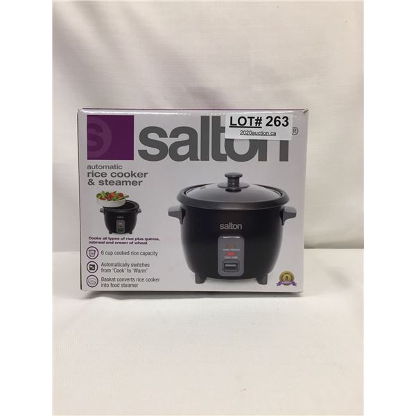 SALTON RICE COOKER AND STEAMER