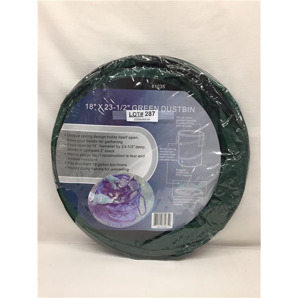 GREEN DUSTBIN/LAUNDRY HAMPER