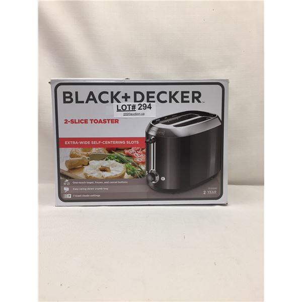 BLACK AND DECKER 2-SLICE TOASTER