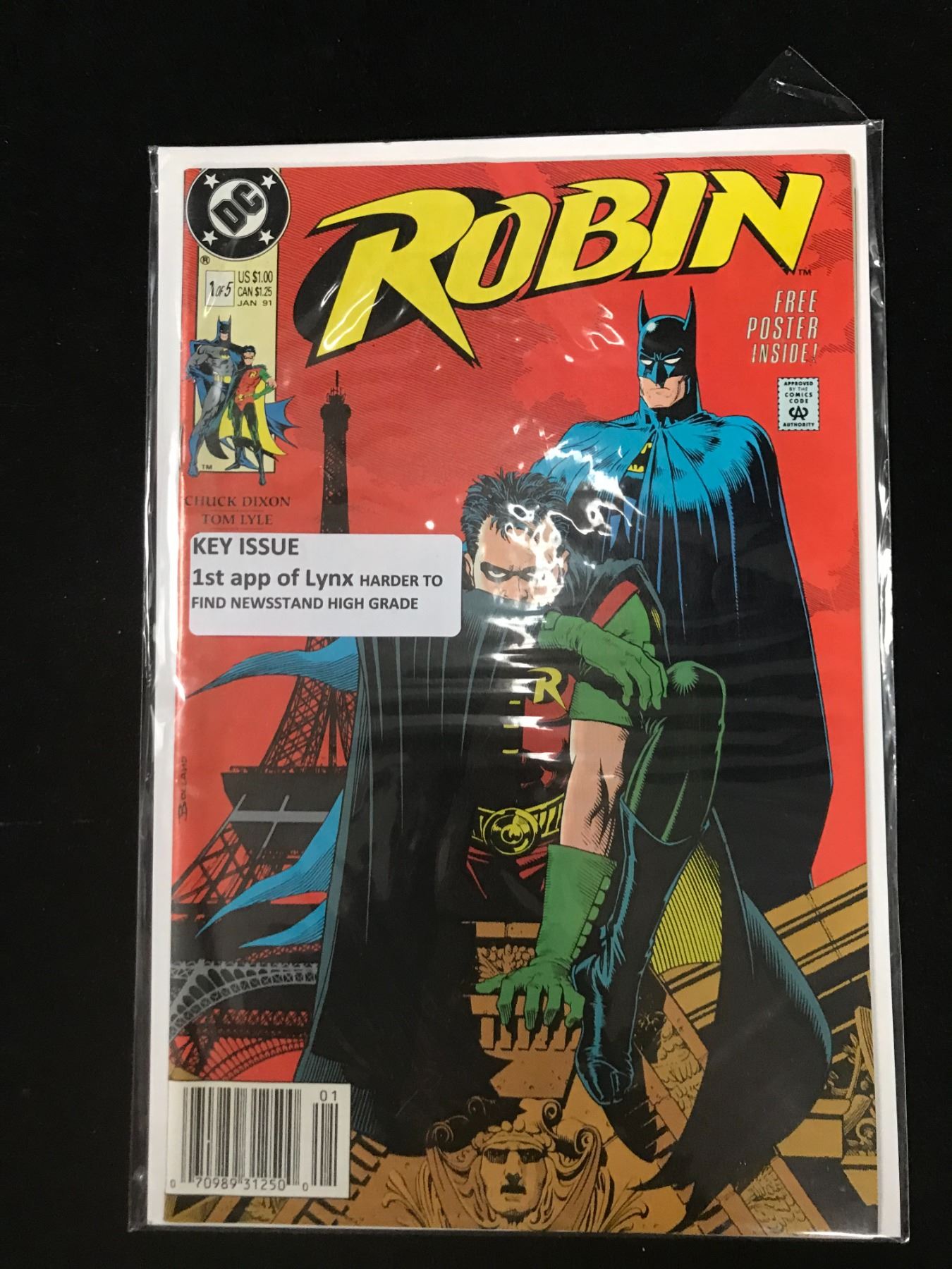Robin Dc Comics First Issue DC COMICS NO.1 OF 5 ROBIN (1ST APP LYNX)