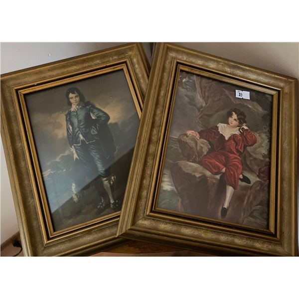 Set Of Blue Boy And Red Boy Framed Prints