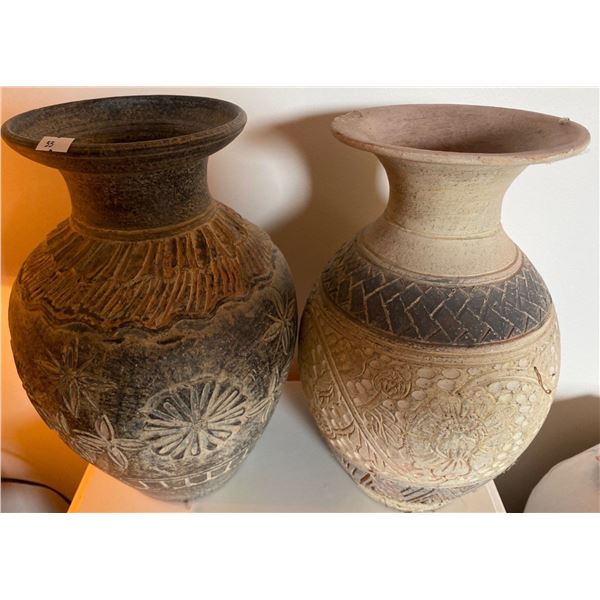 Set Of Textile Vintage Ceramic Vases