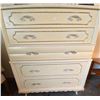 Image 1 : Vintage Painted Dresser With Metal Hardware 38L x 19W x 44T
