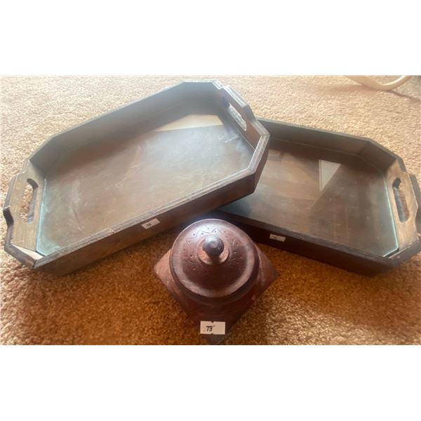 Set Of Wooden Serving Trays