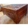 Image 3 :  Hand Carved Coffee Table With Drawers 35L x 22W x 16T