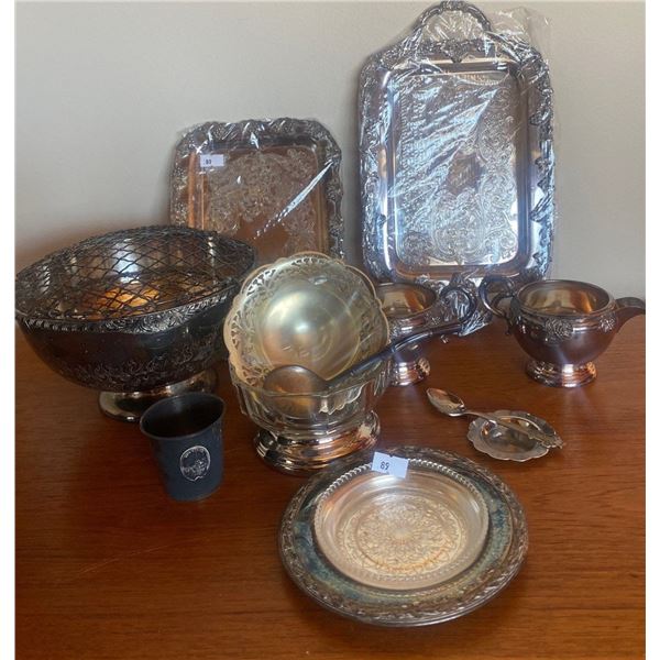 Assortment Of Silver Plated Dishwear