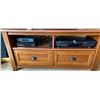 Image 1 : Sauder Stereo Stand 24L x  18W x 47T And TV Stand With Drawers 44L x 19W x 21T