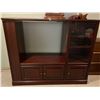 Image 1 : Sauder Wooden Entertainment Cabinette With Glass Door L59 x W19 x H48