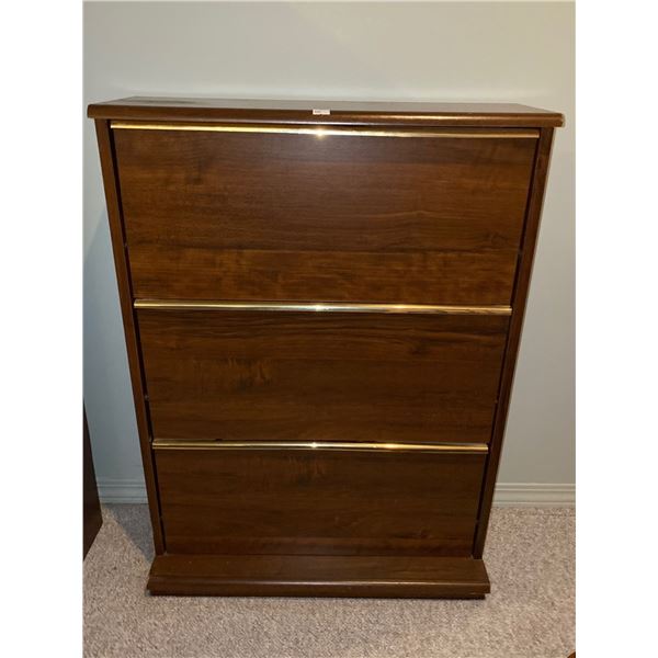 Wooden Pull Out Shoe Cabinet 24L x 10W x 33T