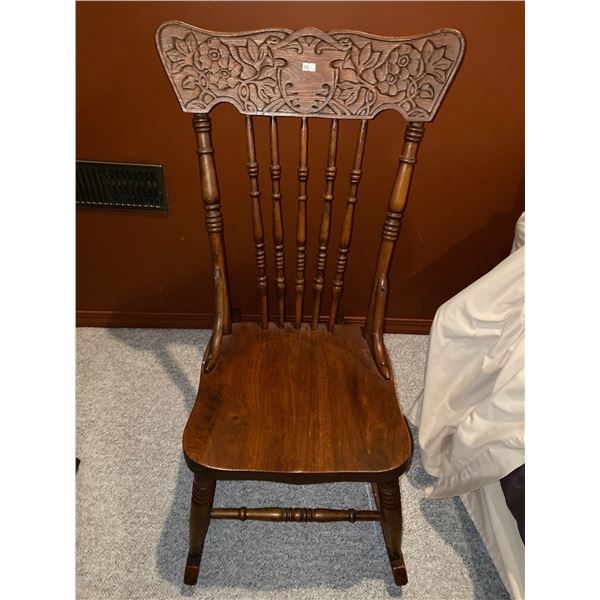 Vintage Wooden Carved Rocking Chair 17L x 28W x 35T
