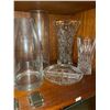 Image 1 : 2 Glass And 2 Crystal Vases With Snack Plate