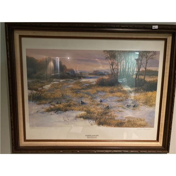 Raszewski Co. Sunrise Dancers Sharp Tailed Grouse Framed Print 29 x 23
