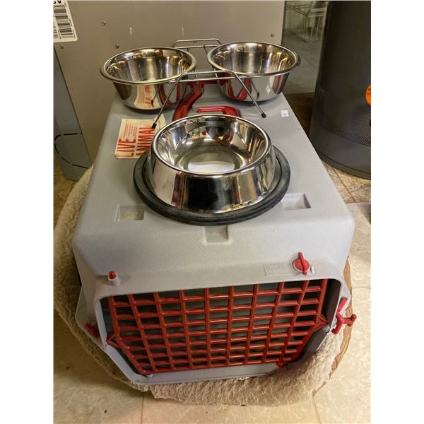 Animal Travel Crate With Other Pet Items