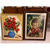 Image 1 : Set Of Decorative Framed Embroidery Art 18 x 22 