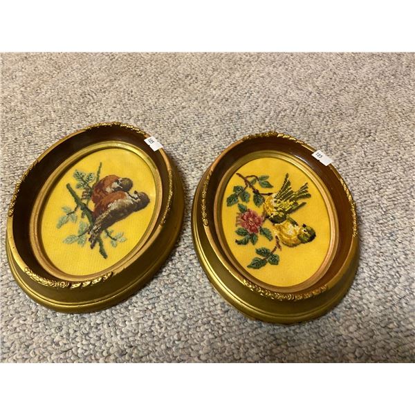 Set Of Decorative Bird Embriodery 9 x 7