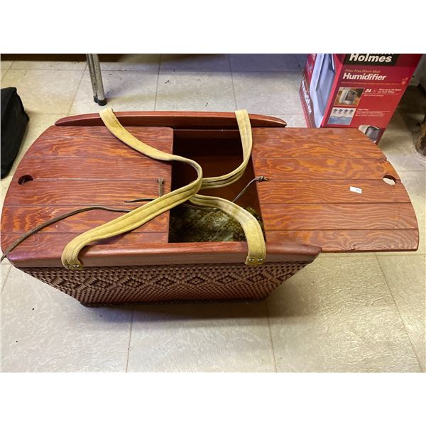 Wooden Picnic Basket