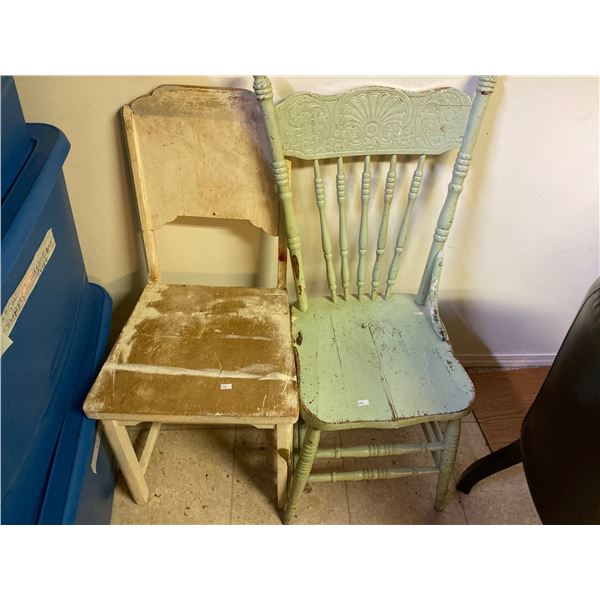 Set Of Vintage Wooden Chairs