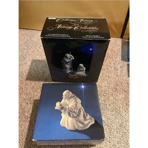 Avon Nativity Collection A Holy Family, The Magi Melchior Porcelain Figurines