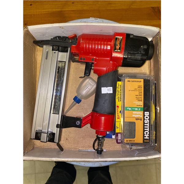 Clarke Nail Gun MO:AC2004-1 With Gun Scope And Assorted Hardware